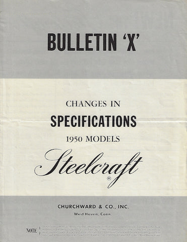 Churchward 1950 Steelcraft Brochure