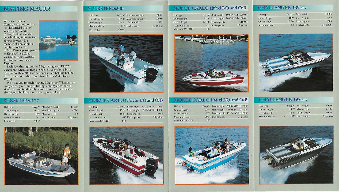 Cobia 1988 Full Line Brochure