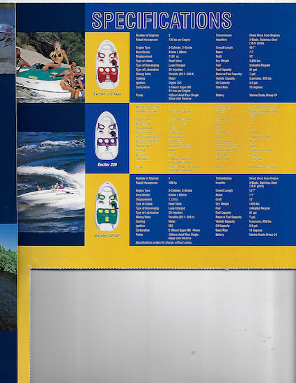 Yamaha 1998 Sport Boats Brochure