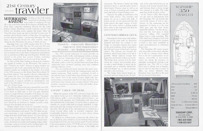 Mainship 350 Trawler Magazine Reprint Brochure