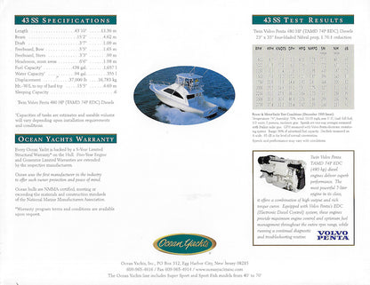 Ocean 43 Super Sport Brochure