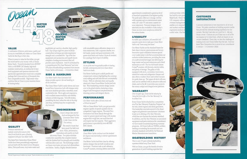 Ocean 44 Motor Yacht & 48 Cockpit Motor Yacht Brochure