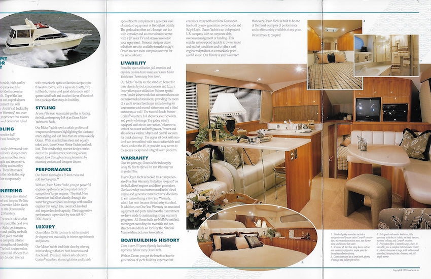 Ocean 44 Motor Yacht & 48 Cockpit Motor Yacht Brochure