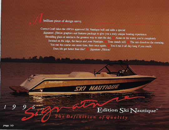 Correct Craft 1996 Nautiques Brochure