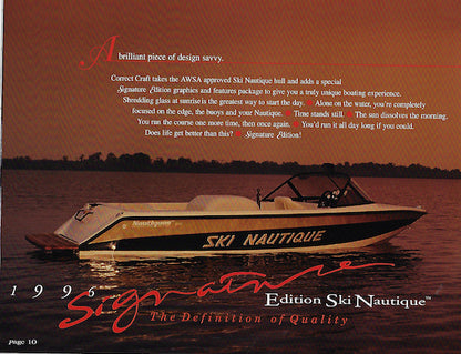 Correct Craft 1996 Nautiques Brochure