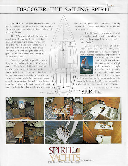 Spirit 28 Glastron Spirit 28 Brochure – SailInfo I boatbrochure.com