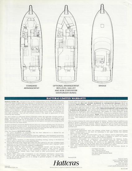 Hatteras 50 Convertible Specification Brochure
