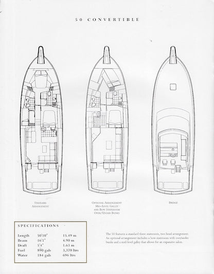 Hatteras 50 Convertible Brochure