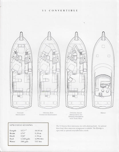 Hatteras 55 Convertible Brochure