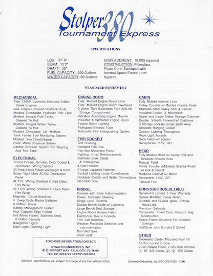 Dynatech Stolper 380 Brochure Package