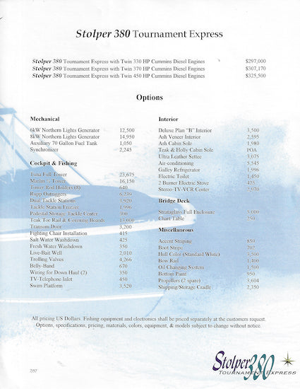 Dynatech Stolper 380 Brochure Package
