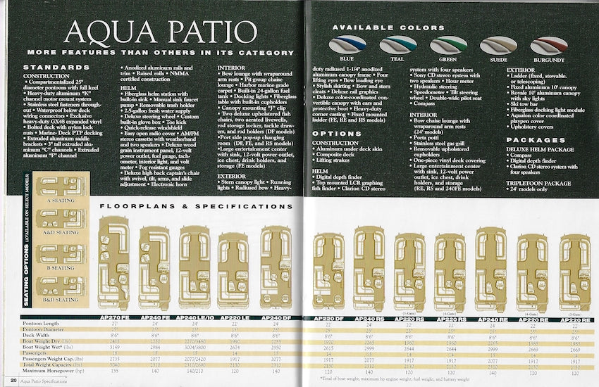 Godfrey 2001 Pontoon Brochure