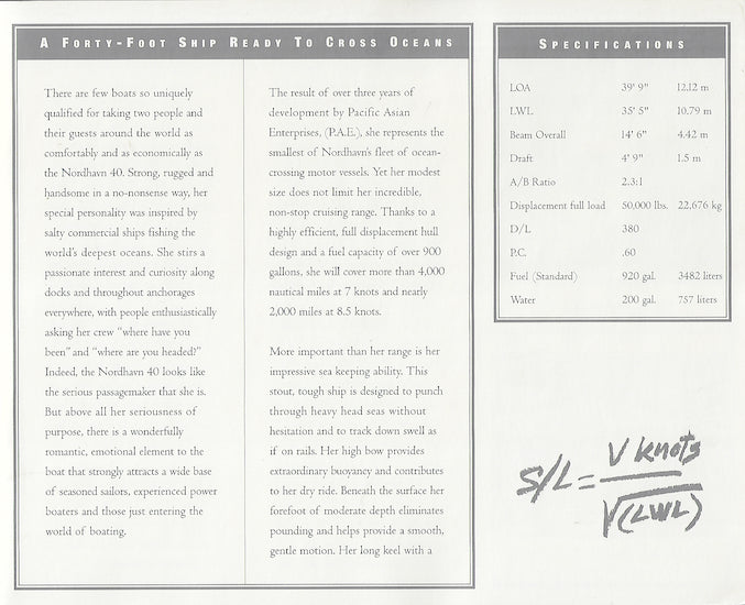 Nordhavn 40 Brochure
