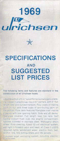 Ulrichsen 1969 Specification Brochure