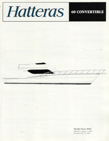 Hatteras 60 Convertible Brochure