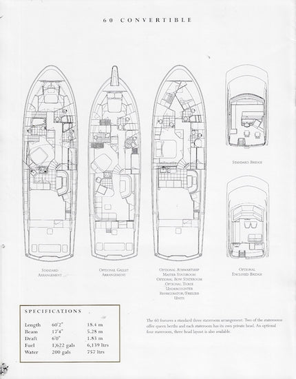 Hatteras 60 Convertible Brochure