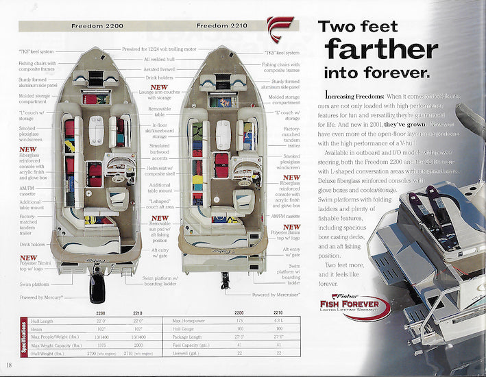 Fisher 2001 Pontoon & Deck Brochure