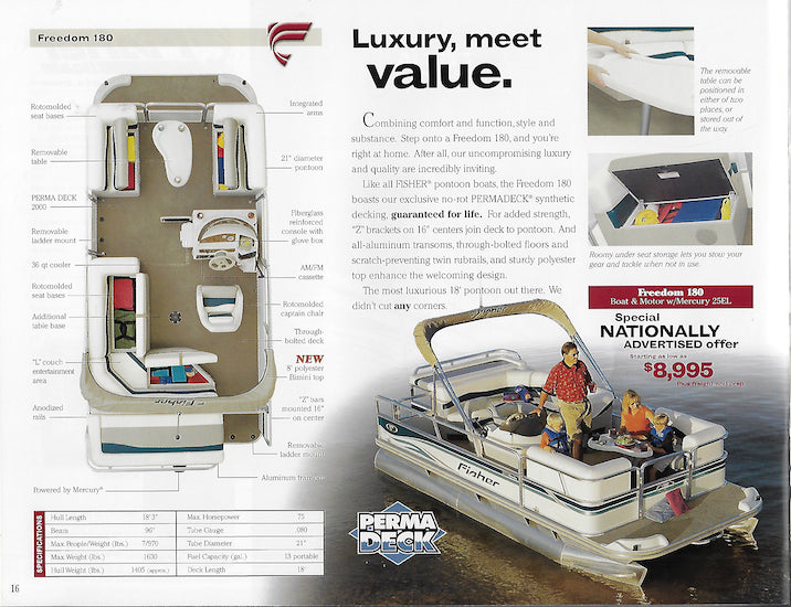 Fisher 2001 Pontoon & Deck Brochure