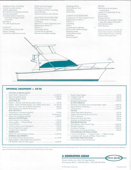Ocean 38 Super Sport Brochure