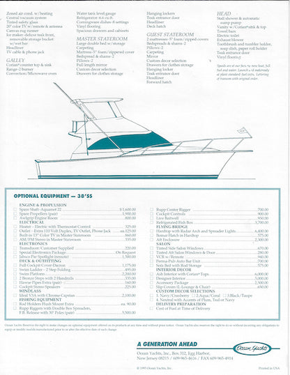 Ocean 38 Super Sport Brochure