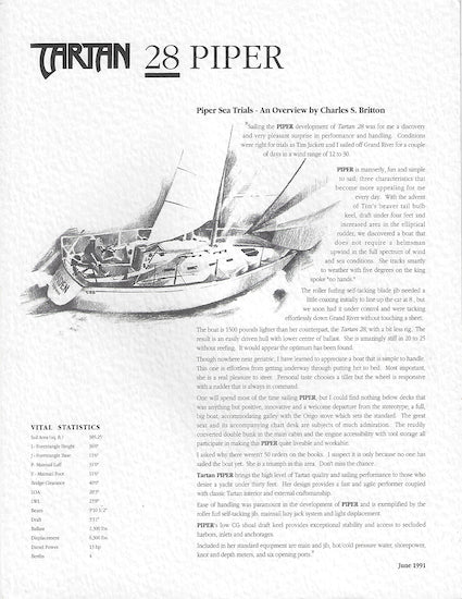 Tartan 28 Piper Brochure