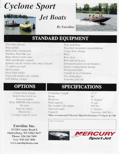 Euroline Cyclone Sport Brochure