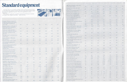 Seafarer 1972 Equipment & Specifications Brochure