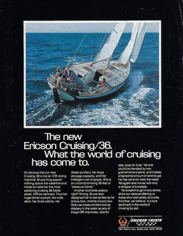 Ericson Cruising 36 Ad Reprint