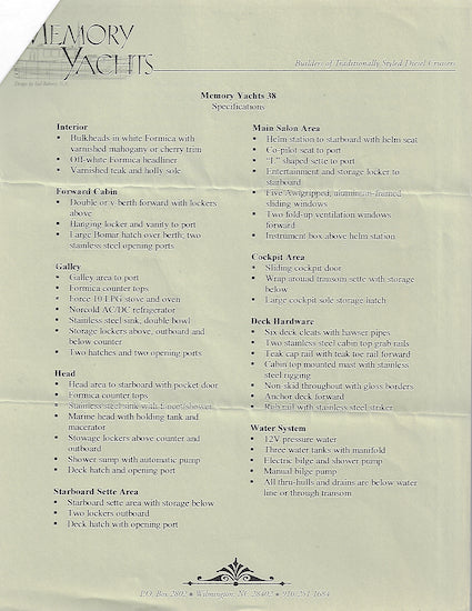 Memory 38 Brochure Package
