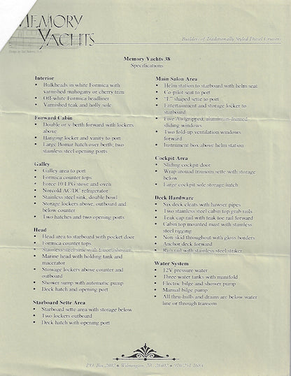 Memory 38 Brochure Package