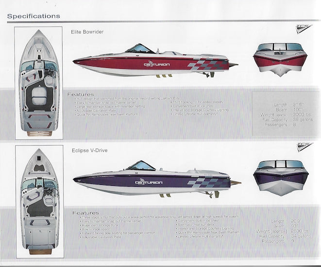 Ski Centurion 2001 Brochure SailInfo I