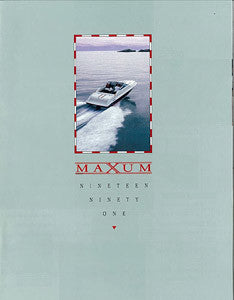 Maxum 1991 Brochure