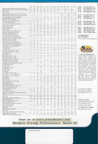 Arima 2001 Brochure