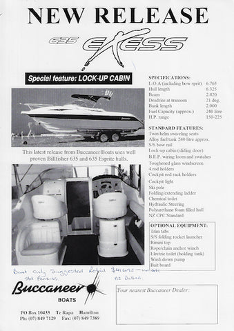 Buccaneer Exess 635 Brochure