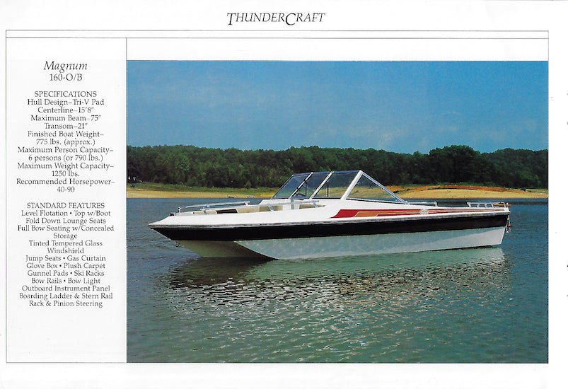 Thunder Craft 1986 Brochure