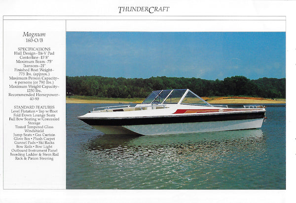Thunder Craft 1986 Brochure – SailInfo I boatbrochure.com