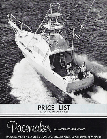 Pacemaker 1961 Price List Brochure