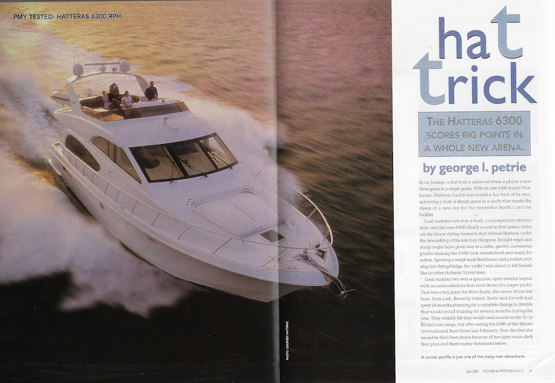 Hatteras 6300 Raised Pilothouse Power & Motoryacht Magazine Report Brochure