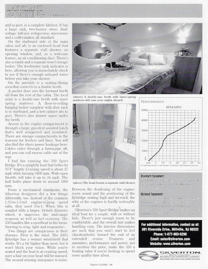 Silverton 330 Sport Bridge Magazine Reprint Brochure