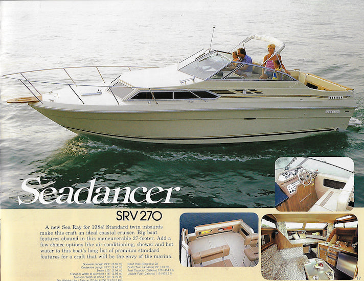 Sea Ray 1984 Runabouts / Cruisers Brochure SailInfo I