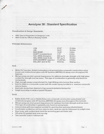 Aerodyne 38 Brochure