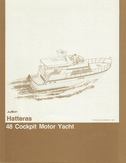 Hatteras 48 Cockpit Motor Yacht Specification Brochure