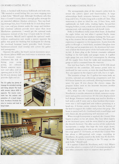 Nordhavn 35 Coastal Cruiser Yachting Magazine Reprint Brochure