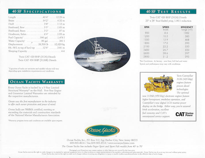 Ocean 40 Sport Fish Brochure