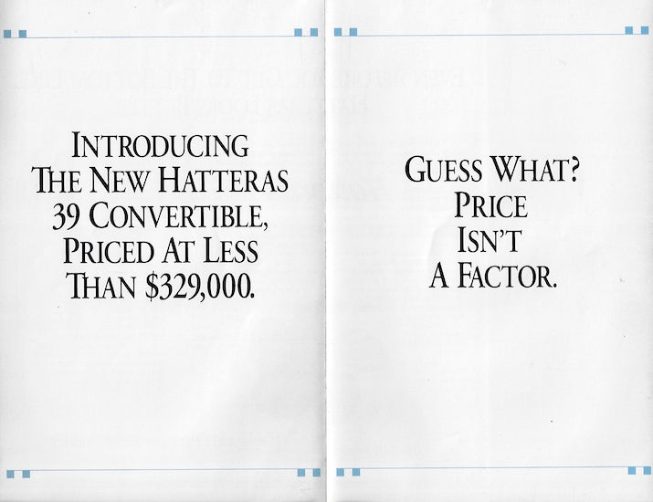 Hatteras 39 Convertible Launch Brochure