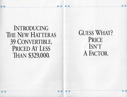 Hatteras 39 Convertible Launch Brochure