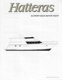Hatteras 52 Sport Deck Motor Yacht Specification Brochure