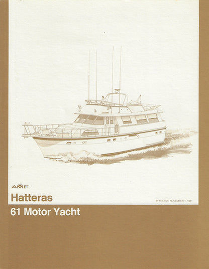 Hatteras 61 Motor Yacht Specification Brochure