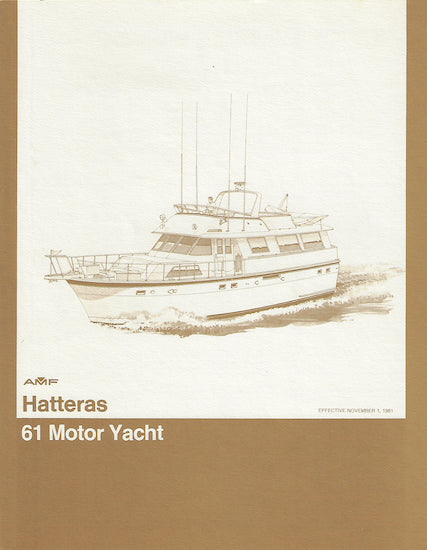 Hatteras 61 Motor Yacht Specification Brochure