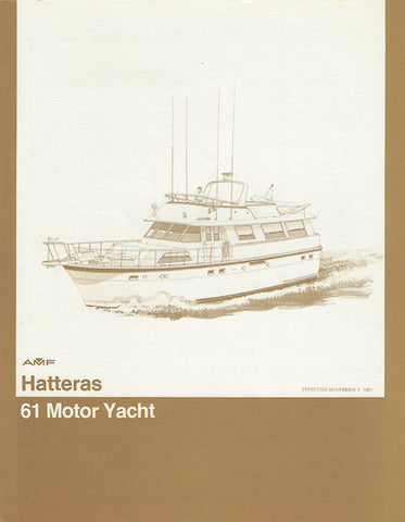 Hatteras 61 Motor Yacht Specification Brochure